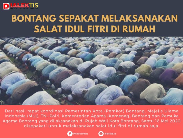 Bontang Sepakat Gelar Salat Idul Fitri di Rumah
