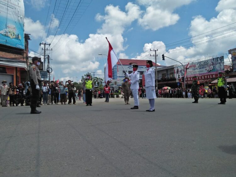Indonesia Raya Berkumandang di Simpang Bontang Baru