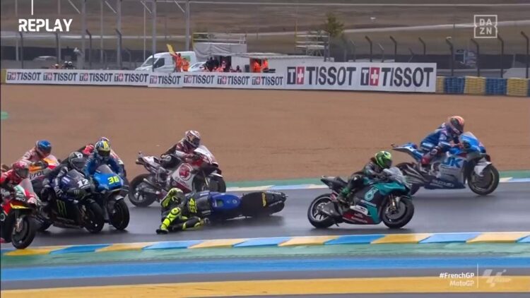 Baru Star, Rossi Crash di Tikungan 3 GP Prancis