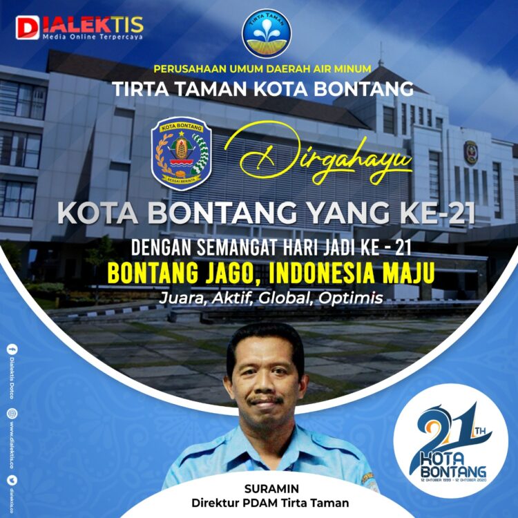 Perumda Tirta Taman Mengucapkan Dirgahayu ke-21 Kota Bontang