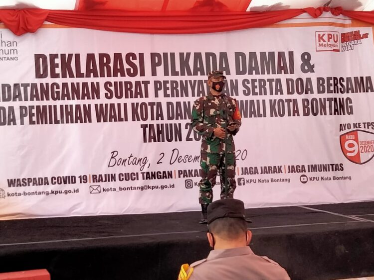 Imbau Pilkada Damai, Dandim 0908/BTG: Sugih Tanpa Bandha, Digdaya Tanpa Aji
