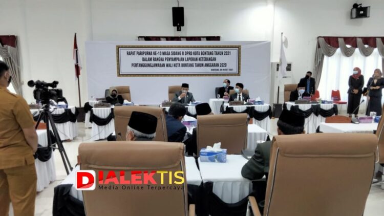 DPRD Bontang Gelar Paripurna Penyampaian LKPJ Wali Kota TA 2020