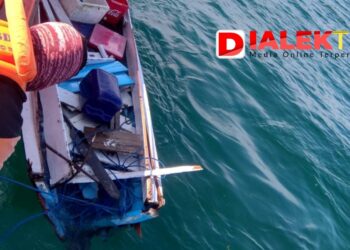 Dua Perahu Ketinting Pecah Usai “Adu Banteng“ di Pulau Beras Basah