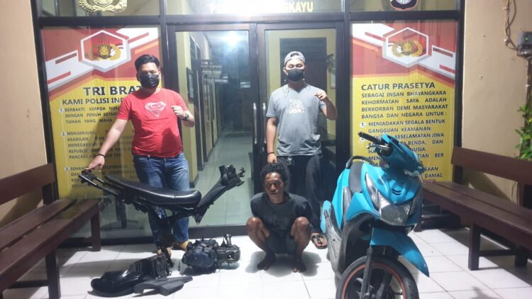 Gasak Motor di Kebun Karet Marangkayu, Hasil Curian Dijual Pretelan