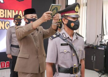 Kapolres Bontang Pimpin Pelantikan Kasat Binmas, AKP Jonner Geser jadi Kabag Logistik