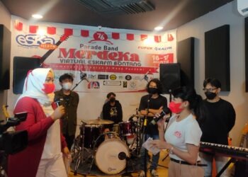 Rayakan HUT RI ke-76, Parade Band Virtual Eska Fm Bontang Berlangsung Meriah