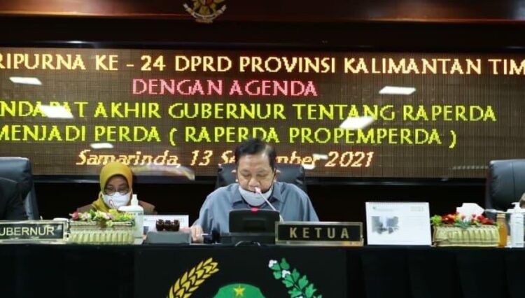 DPRD Kaltim Sahkan 1 Raperda dan Perpanjang Masa Kerja 3 Pansus