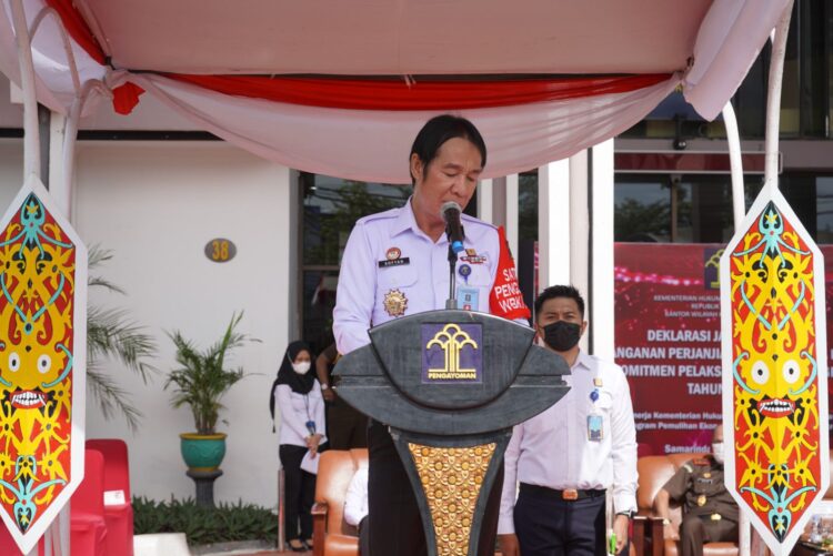 Kanwil Kemenkumham Kaltim Teguhkan Janji Kinerja 2022