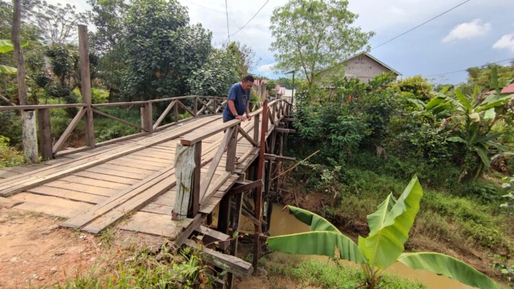 Tebing Sungai Bontang Longsor, Jembatan Jalan Tani Terancam Amruk