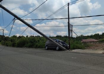 Avanza Sikat Tiang Listrik, Kusnodo dan Loktuan Sempat Alami Pemadaman