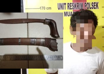 Terjaring Oprasi Pekat, Pria di Muara Badak Mengaku Bawa Badik untuk Jaga Diri