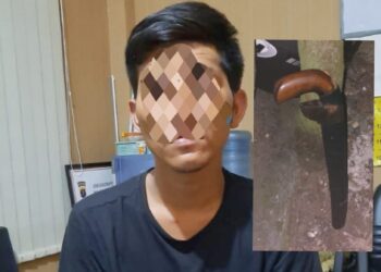 Dua Pengendara di Simpang Berbas Bersimbah Darah Ditikam Pria Mabuk