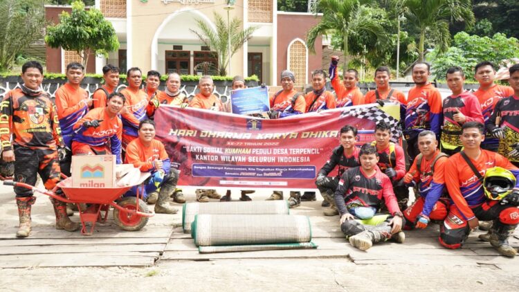 Semarak HDKD 2022, Kemenkumham Kaltim-Tara Jajal Jalur Sertai Bakti Sosial