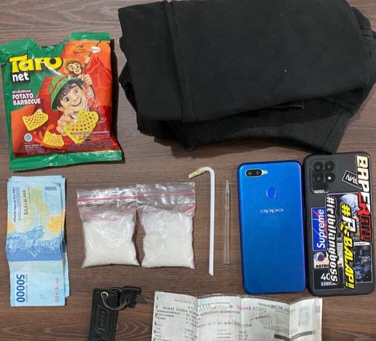 Polisi Bongkar Kurir Sabu dalam Bungkus Snack Taro di Perum Bukit Sintuk