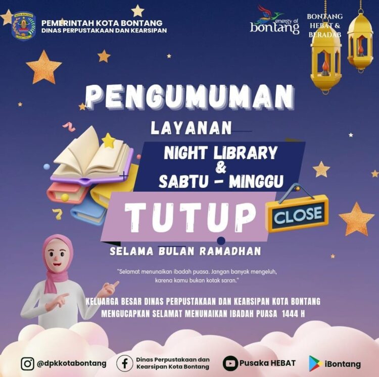 Selama Ramadan, DPK Bontang Tutup Layanan Malam dan Sabtu Minggu