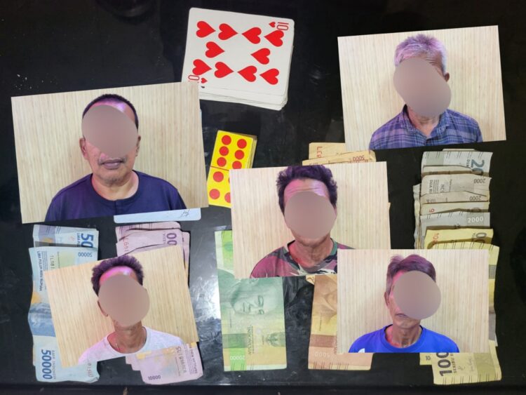 Jelang Sahur, Lima Warga di Muara Badak Malah Kedapatan Main Judi Remi