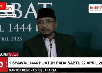 Pemerintah Tetapkan 1 Syawal 1444 H Jatuh pada 22 April 2023
