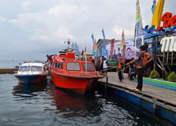 Tim BPBD Bontang Kawal Tamu dan Juri ADWI 2023 di Kampung Malahing