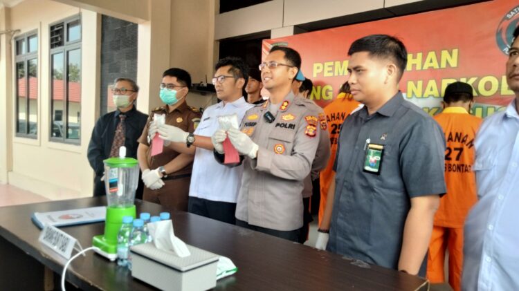 BB Dua Bulan, 138 Gram Sabu Dimusnahkan Polres Bontang