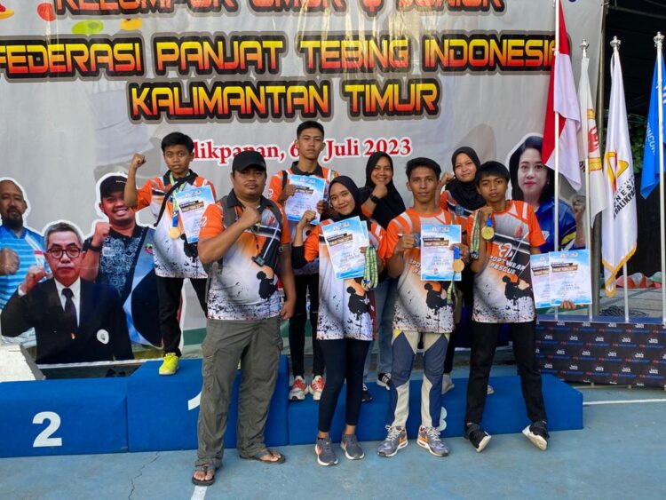 Keren, Bontang Borong 7 Medali dari Kerjuprov Panjat Tebing Kelompok Umur