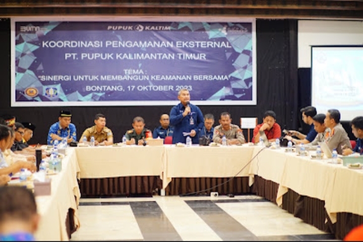 Jaga Kondusifitas Daerah, Pupuk Kaltim Koordinasi Pengamanan Bersama Unsur Masyarakat