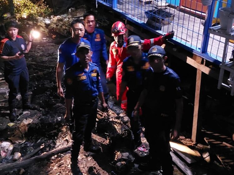 Masuk Ke Kolong Rumah Warga, Buaya Muara di Loktuan Dievakuasi Disdamkartan