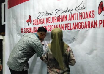 Bontang Kuala Deklarasi Kelurahan Anti Hoaks, Gairah Sambut Pemilu 2024