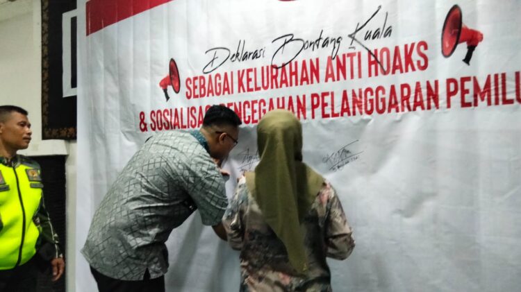 Bontang Kuala Deklarasi Kelurahan Anti Hoaks, Gairah Sambut Pemilu 2024