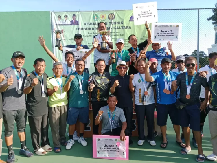 Kutim Sukses Gelar Turnament Tenis Lapangan Terbuka se Kaltim-Tara, Diikuti 150 Atlet