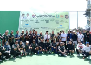 Kejuaraan Tenis Lapangan Terbuka Kaltim-Kaltara Resmi Dibuka Bupati Kutim Ardiansyah