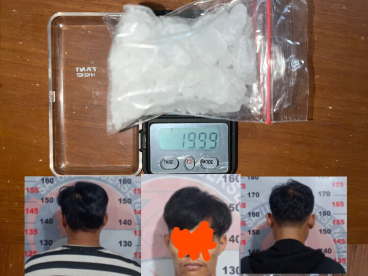 Kasus Sabu, Tiga Pemuda Berbas Pantai Dibekuk Polisi