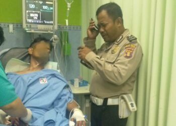 Seorang Pria Kena Tikam di Jalan Poros Bontang Sangatta, Pelaku Sudah Ditangkap