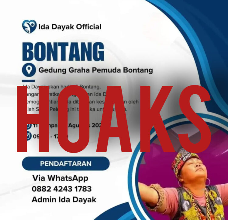 Hoaks! Pendaftaran Pengobatan Ida Dayak di Gedung Pemuda Bontang