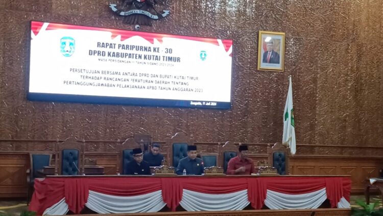 DPRD Kutim Setujui Raperda tentang Pertanggungjawaban APBD 2023