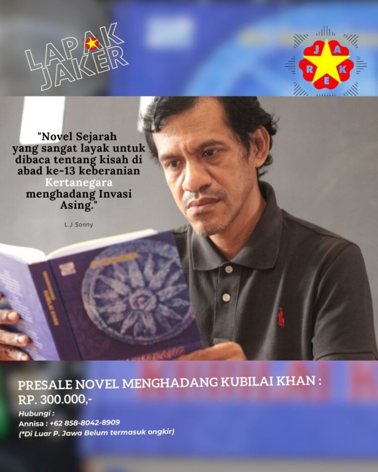JAKER Gelar Bedah Buku Novel “Menghadang Kubilai Khan” Karya AJ Susmana
