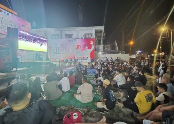 Eforia Pendukung Timnas di Bontang, Posko Rumah Juara Najirah-Aswar Sukses Gelar Nobar