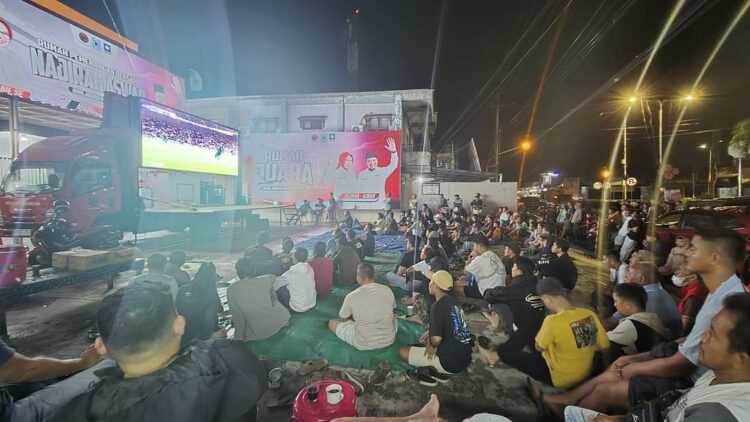 Eforia Pendukung Timnas di Bontang, Posko Rumah Juara Najirah-Aswar Sukses Gelar Nobar