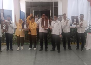 Hasil Pengundian Nomor Urut Paslon, Basri 1, Sutomo 2, Najirah 3, Neni 4