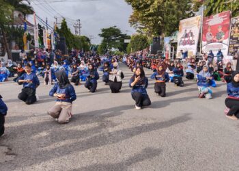 H-1 BCC 2024, Dua Ribu Pelajar Gelar Gladi Bersih Tari Jepen di Simpang Ramayana