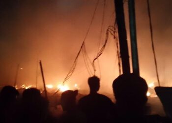 6 Bangunan Ludes Terbakar di RT 3 Selambai, Penyebab Masih Diselidiki