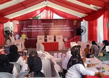 KPU Bontang Gelar Simulasi Pemungutan & Perhitungan Suara Pilkada Serentak 2024