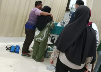 Seorang Wanita Tabrak Pot Bunga Median Jalan di Loktuan, Kondisi Kritis