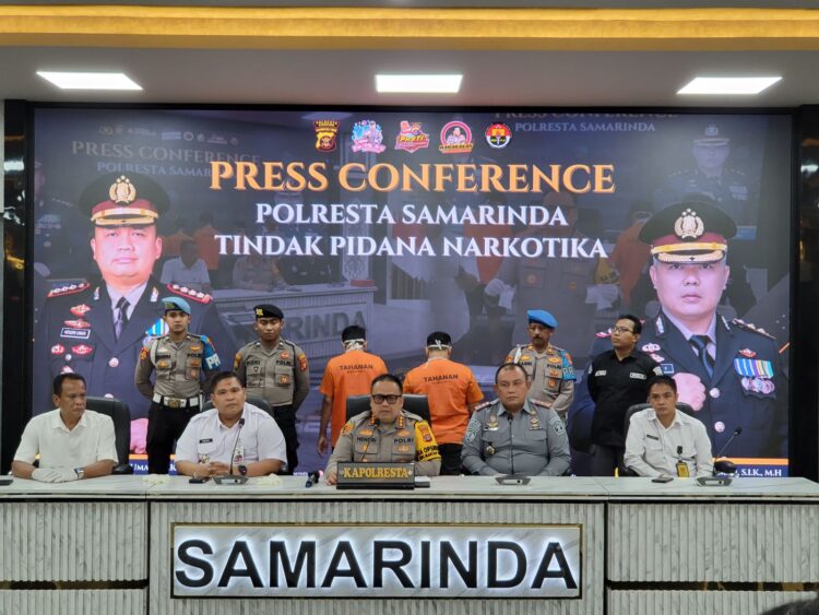 Sinergi, Karutan Samarinda Hadiri Press Release Pengungkapan Kasus Narkoba