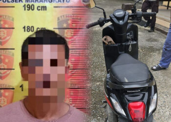 Kunci Masih Nempel, Mahasiswa Kepergok Bawa Kabur Motor Warga Marangkayu