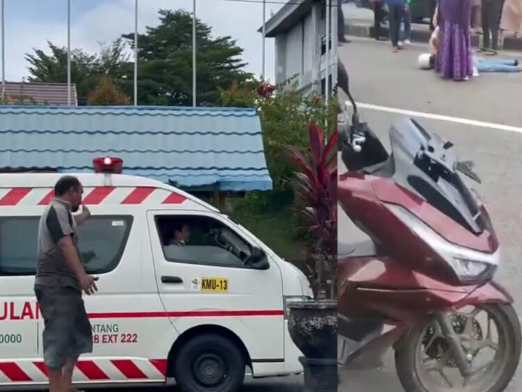 Diduga Melamun, Wanita Asal Guntung Tabrak Mobil Parkir Depan SMKN1 Bontang