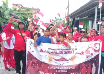 Menengok Keseruan 17 Agustus di RT 45 Lok Tuan Bontang, Ada Jalan Santai