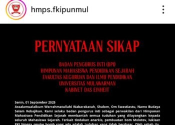 Himpunan Mahasiswa Sejarah Unmul Bantah Tuduhan Bom Molotov, Sebut Fitnah Keji