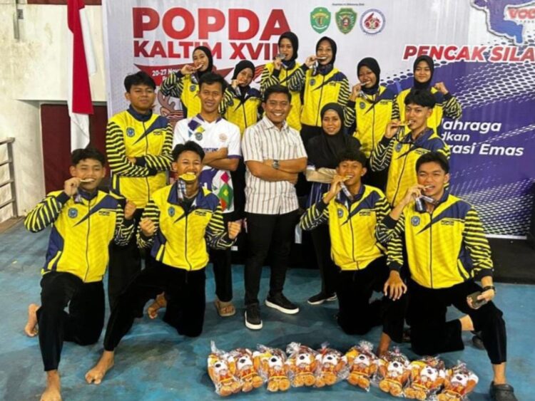 Pesilat Bontang Raih 5 Emas, 3 Perak dan 8 Perunggu di Popda XVII Kaltim