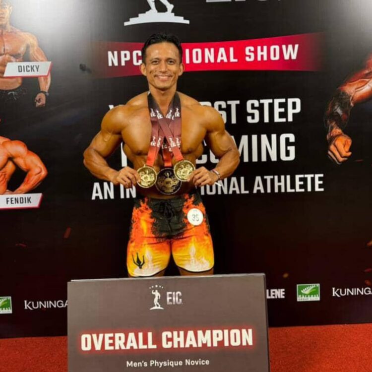 Keren! Roesmawan, Binaragawan Asal Bontang Borong Tiga Gelar di EIC Jakarta 2025