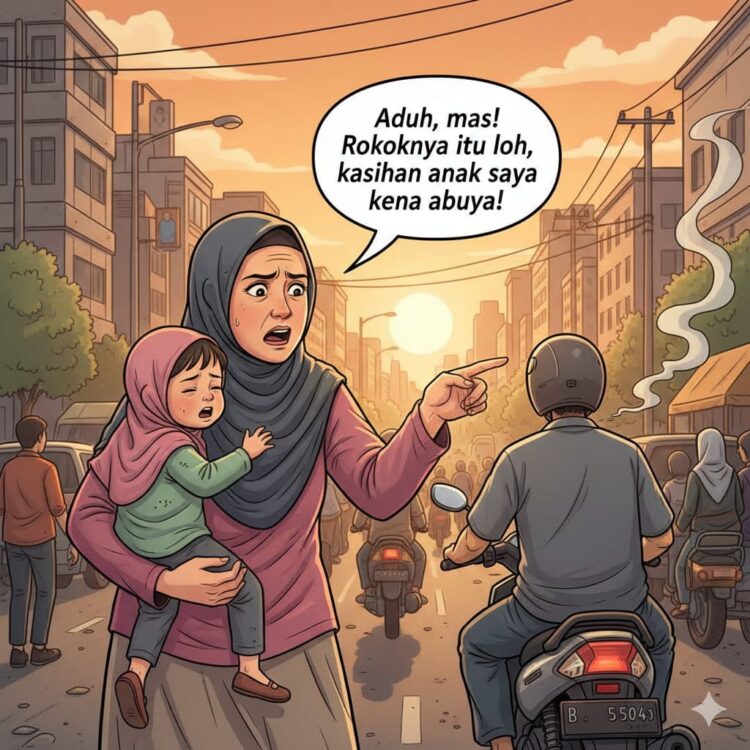 Cerita Emak-emak di Bontang Keluhkan Pegendara yang Merokok Saat Berkendara